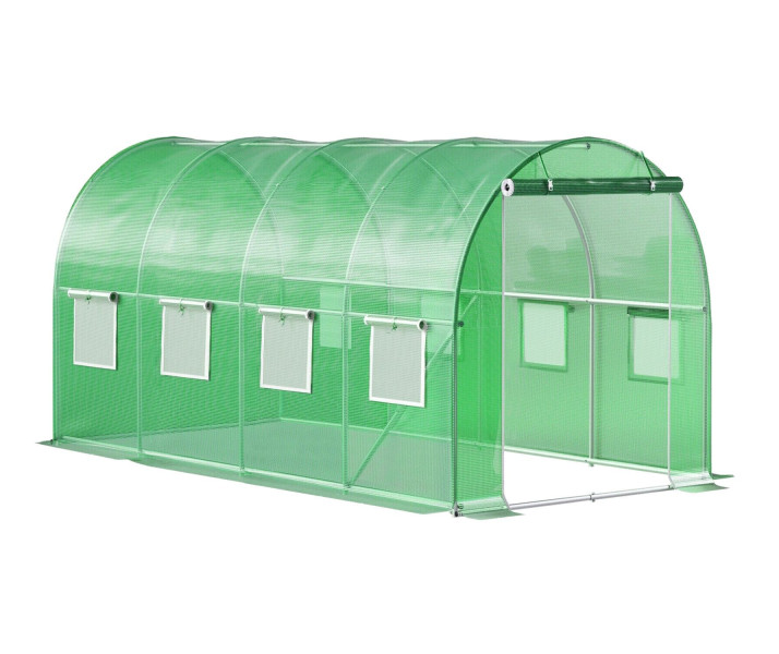 Tunel ogrodowy zielony foliowy szklarnia folia 4x2x2m 8m² 477030