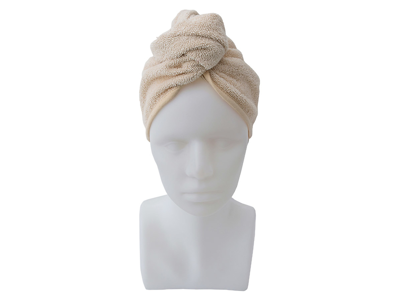 Turban na włosy Natural beżowy 47852