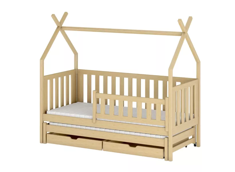 TYTUS 90x190 sosna łóżko podwójne wysuwane tipi Lano Meble 802449