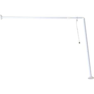 Uchwyt do zasłon prysznicowych 94-180 cm Aluminiowy Biały 669339