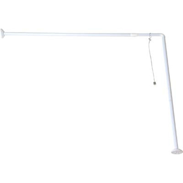 Uchwyt do zasłon prysznicowych 94-180 cm Aluminiowy Biały 669339