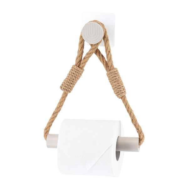 Uchwyt na papier toaletowy Hanger akacja biały samoprzylepny 827338