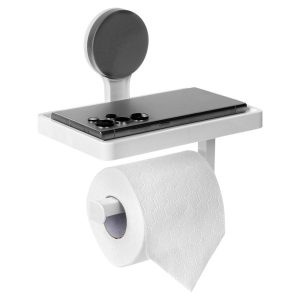 Uchwyt na papier toaletowy z półką na przyssawkę 747795 Uchwyt na papier toaletowy z półką na przyssawkę 747795