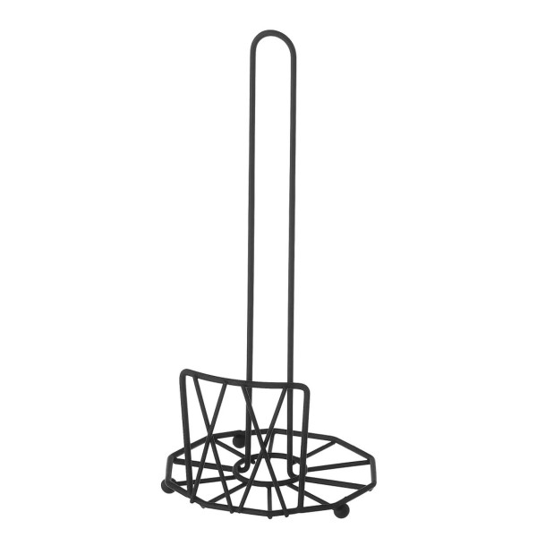 Uchwyt na ręcznik papierowy 30 cm czarny metalowy 992506