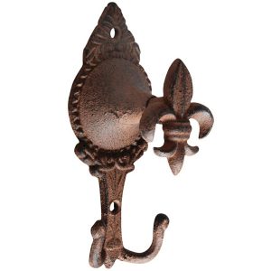 Uchwyt żeliwny brązowy 14 cm lilia dekoracyjny wieszak 948775 Uchwyt żeliwny brązowy 14 cm lilia dekoracyjny wieszak 948775