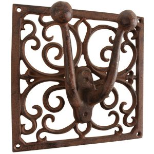 Uchwyt żeliwny brązowy 17×17 cm dekoracyjny wieszak 948785 Uchwyt żeliwny brązowy 17×17 cm dekoracyjny wieszak 948785
