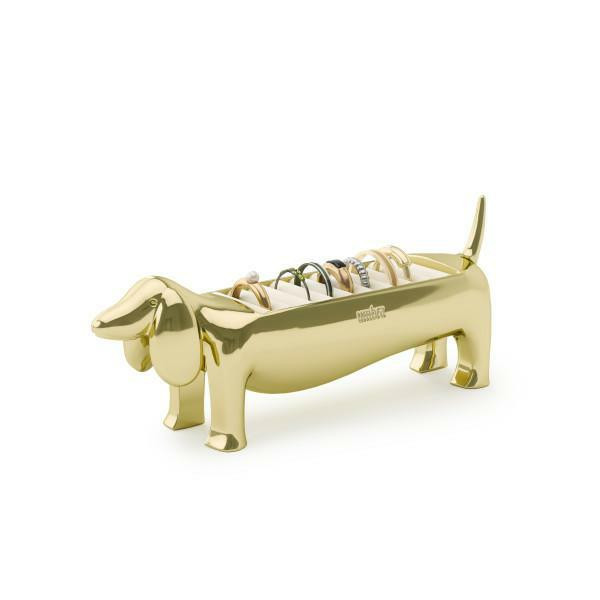 UMBRA stojak na pierścionki DACHSIE złoty 769568