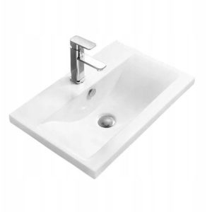Umywalka Alto 50 wpuszczana w blat, kwadratowa, biała 526855