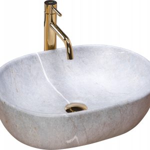 Umywalka Ceramiczna Nablatowa Lara Grey Owalna 234418 Umywalka Ceramiczna Nablatowa Lara Grey Owalna 234418
