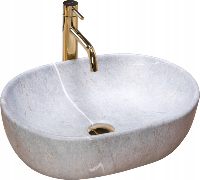 Umywalka Ceramiczna Nablatowa Lara Grey Owalna 234418