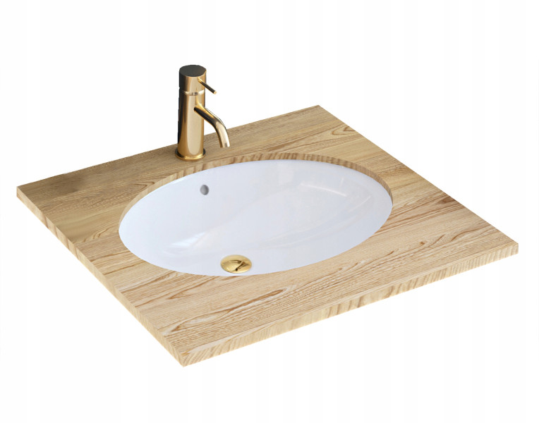 Umywalka Ceramiczna Podblatowa Nel Biała - Rea 234499