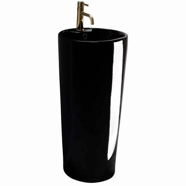 Umywalka Ceramiczna Wolnowolnowolnostojąca BLANKA Black 234364