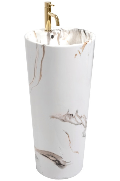 Umywalka Ceramiczna Wolnowolnowolnostojąca Blanka Marble Marmur 234362