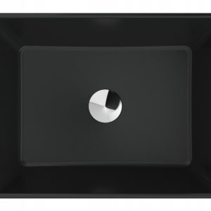 Umywalka granitowa nablatowa czarna korek chrom 522685 Umywalka granitowa nablatowa czarna korek chrom 522685