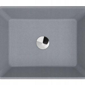 Umywalka granitowa nablatowa szara korek chrom 287733
