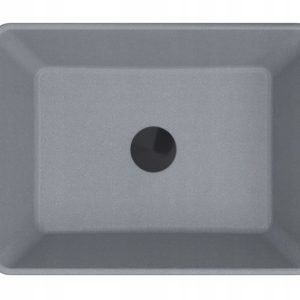 Umywalka granitowa nablatowa szara korek czarny 287740