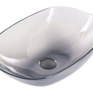 Umywalka nablatowa 54 x 36 cm czarna 668440 Umywalka nablatowa 54 x 36 cm czarna 668440