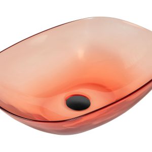 Umywalka nablatowa 54 x 36 cm czerwona 306551 Umywalka nablatowa 54 x 36 cm czerwona 306551