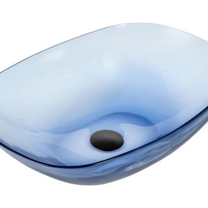 Umywalka nablatowa 54 x 36 cm niebieska 668441 Umywalka nablatowa 54 x 36 cm niebieska 668441