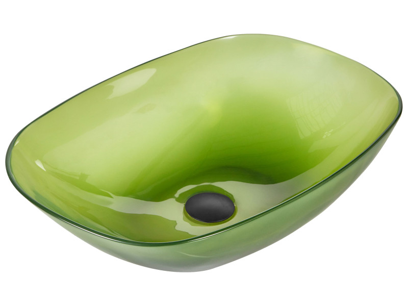 Umywalka nablatowa 54 x 36 cm zielona 306559