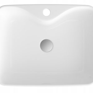 Umywalka nablatowa biała ceramiczna korek Avola 303979 Umywalka nablatowa biała ceramiczna korek Avola 303979