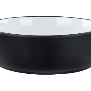 Umywalka nablatowa ceramiczna 36 cm biało-czarna 306904 Umywalka nablatowa ceramiczna 36 cm biało-czarna 306904
