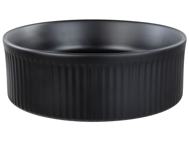 Umywalka nablatowa ceramiczna 37 cm czarna 306915