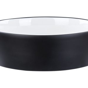 Umywalka nablatowa ceramiczna 40 cm biało-czarna 306931 Umywalka nablatowa ceramiczna 40 cm biało-czarna 306931