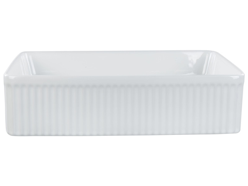 Umywalka nablatowa ceramiczna 50 x 34 cm biała GELDO 306907