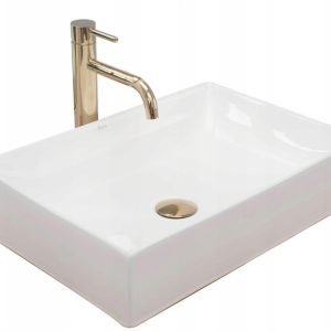 Umywalka Nablatowa Ceramiczna Inga White Biała 234419 Umywalka Nablatowa Ceramiczna Inga White Biała 234419
