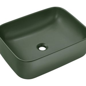 Umywalka nablatowa ceramiczna KAMA-MFG-50 Matowa Zieleń Lasu 50,5 cm 573704 Umywalka nablatowa ceramiczna KAMA-MFG-50 Matowa Zieleń Lasu 50,5 cm 573704