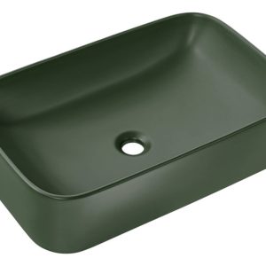 Umywalka nablatowa ceramiczna KAMA-MFG-60 Matowa Zieleń Lasu 61 cm 573708 Umywalka nablatowa ceramiczna KAMA-MFG-60 Matowa Zieleń Lasu 61 cm 573708