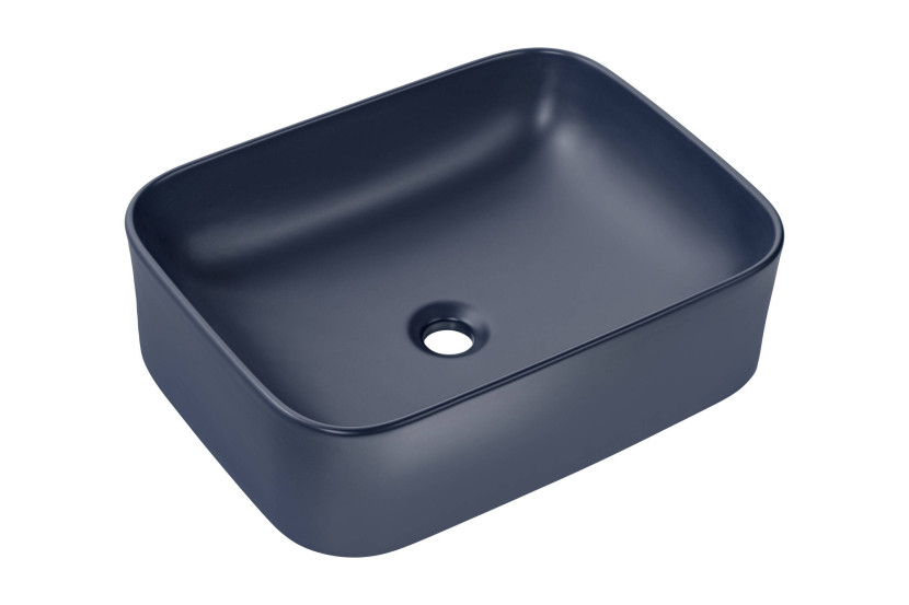 Umywalka nablatowa ceramiczna KAMA-MNB-50 Matowy Granatowy 50,5 cm 573711