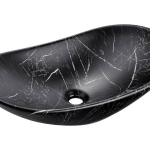 Umywalka nablatowa ceramiczna LENA-MB2 Matowy Czarny 61,5 cm 568770 Umywalka nablatowa ceramiczna LENA-MB2 Matowy Czarny 61,5 cm 568770