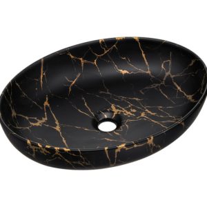 Umywalka nablatowa ceramiczna MONA-MB12 Czarny mat 52 cm 608760 Umywalka nablatowa ceramiczna MONA-MB12 Czarny mat 52 cm 608760