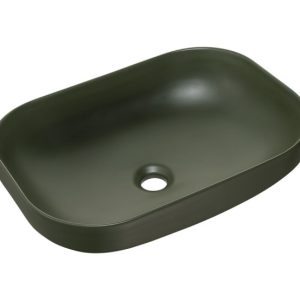 Umywalka nablatowa ceramiczna NELI-MFG Matowa Zieleń Lasu 50,4 cm 608763 Umywalka nablatowa ceramiczna NELI-MFG Matowa Zieleń Lasu 50,4 cm 608763