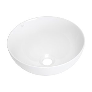 Umywalka Nablatowa Ceramiczna Okrągła Biała SABI 718093 Umywalka Nablatowa Ceramiczna Okrągła Biała SABI 718093