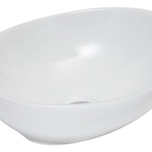 Umywalka Nablatowa Ceramiczna Owalna Biała Vesto 373828 Umywalka Nablatowa Ceramiczna Owalna Biała Vesto 373828