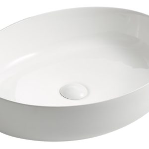 Umywalka Nablatowa Ceramiczna Owalna Biała Vigo 373811 Umywalka Nablatowa Ceramiczna Owalna Biała Vigo 373811