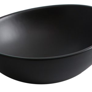 Umywalka Nablatowa Ceramiczna Owalna Czarna Aqua 373815 Umywalka Nablatowa Ceramiczna Owalna Czarna Aqua 373815