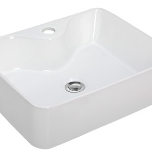 Umywalka Nablatowa Ceramiczna Prostokątna Biała Mercury 373822 Umywalka Nablatowa Ceramiczna Prostokątna Biała Mercury 373822