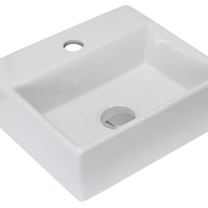 Umywalka Nablatowa Ceramiczna Prostokątna Biała NEXO 373829 Umywalka Nablatowa Ceramiczna Prostokątna Biała NEXO 373829