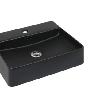 Umywalka Nablatowa Ceramiczna Prostokątna Czarna Saturn 373810 Umywalka Nablatowa Ceramiczna Prostokątna Czarna Saturn 373810