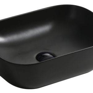 Umywalka Nablatowa Ceramiczna Prostokątna Czarna Vivo 373824 Umywalka Nablatowa Ceramiczna Prostokątna Czarna Vivo 373824