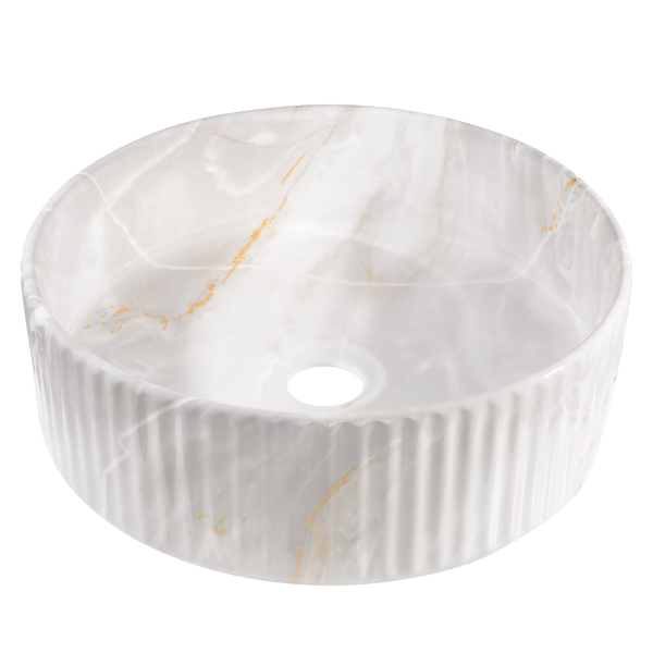 Umywalka nablatowa Galmour Invena Trend 36 cm ryflowana 338543