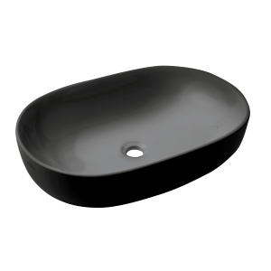 Umywalka Nablatowa Korfu Invena Trend 60 Cm Owalna Czarny 247896