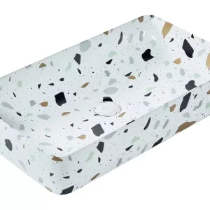 Umywalka nablatowa lastryko biała 51 x 34 cm 306902 Umywalka nablatowa lastryko biała 51 x 34 cm 306902