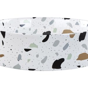 Umywalka nablatowa lastryko biała okrągła 40 cm 306919 Umywalka nablatowa lastryko biała okrągła 40 cm 306919