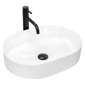 Umywalka Nablatowa Nadia 50Cm Biała Owalna – Rea 88651 Umywalka Nablatowa Nadia 50Cm Biała Owalna – Rea 88651