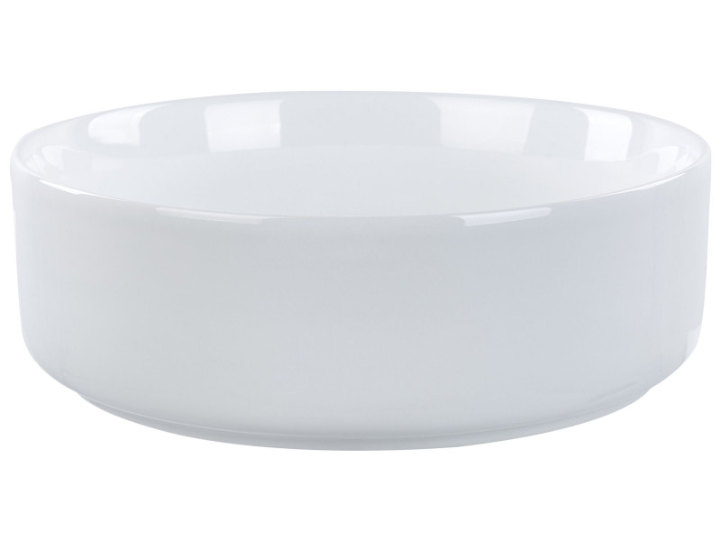 Umywalka nablatowa okrągła 36 cm biała 306922